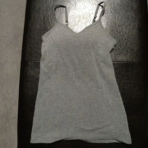 Gilligan & O'Malley grey built in bra tank